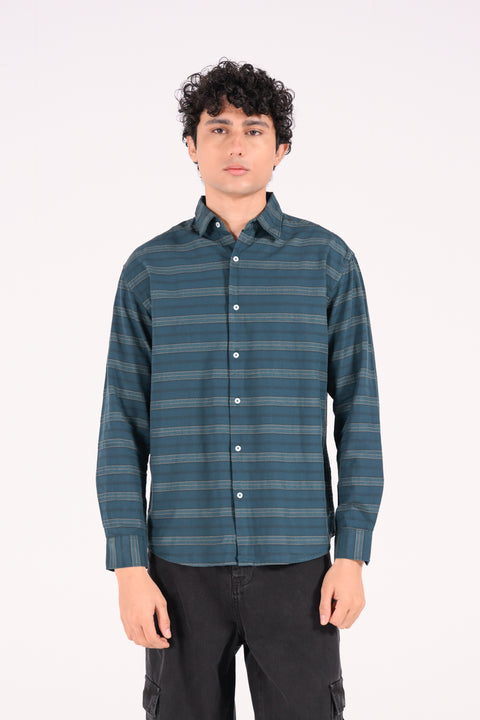BUTTON DOWN DOBBY STRIPED SHIRT
