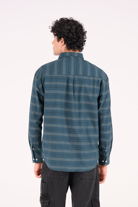 BUTTON DOWN DOBBY STRIPED SHIRT