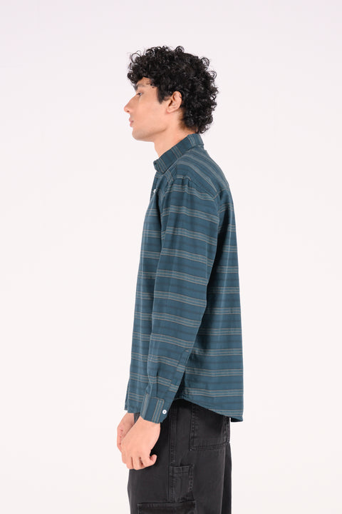 BUTTON DOWN DOBBY STRIPED SHIRT