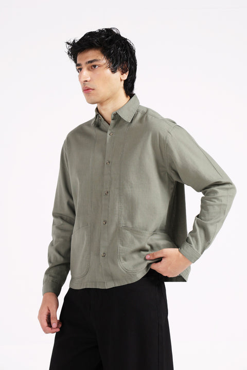 BOXY FIT LINEN SHIRT