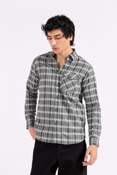 BUTTON DOWN OXFORD CHECK SHIRT