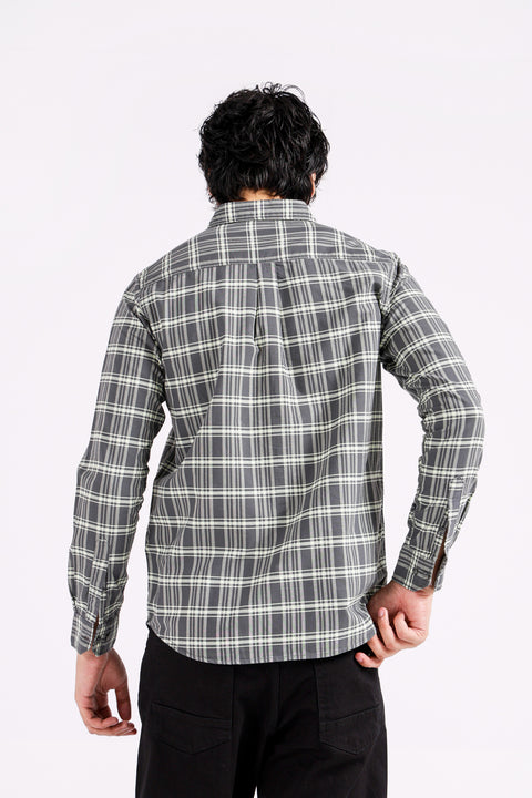 BUTTON DOWN OXFORD CHECK SHIRT