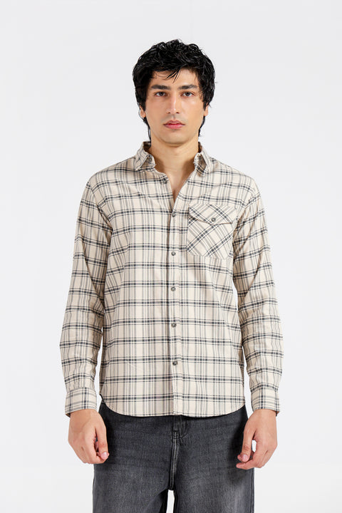 BUTTON DOWN OXFORD CHECK SHIRT