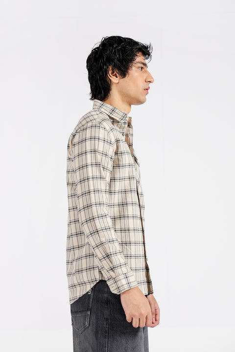 BUTTON DOWN OXFORD CHECK SHIRT