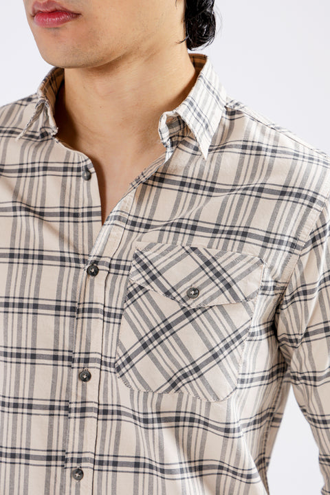BUTTON DOWN OXFORD CHECK SHIRT