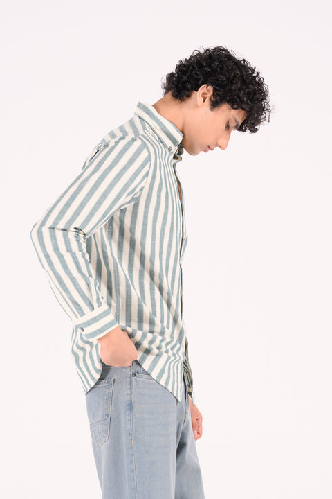 BUTTON DOWN STRIPED SHIRT
