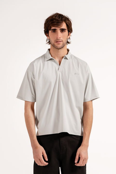 RELAXED FIT JOHNNY COLLAR TEXTURED POLO