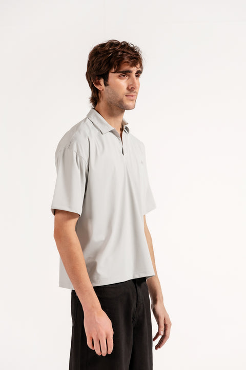 RELAXED FIT JOHNNY COLLAR TEXTURED POLO