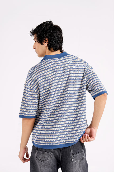 BOXY FIT TEXTURED POLO