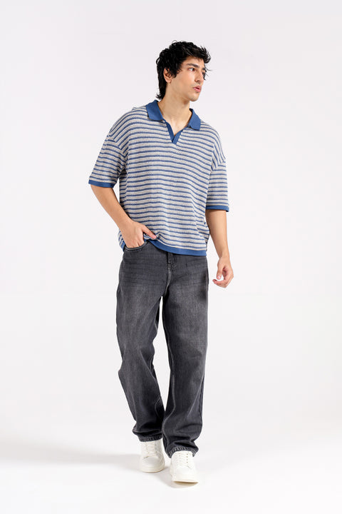 BOXY FIT TEXTURED POLO