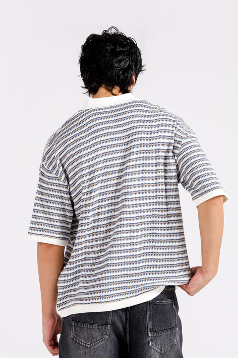 BOXY FIT TEXTURED POLO