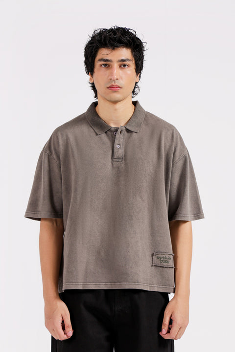 BOXY FIT WASHED EFFECT POLO