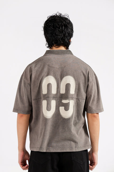 BOXY FIT WASHED EFFECT POLO
