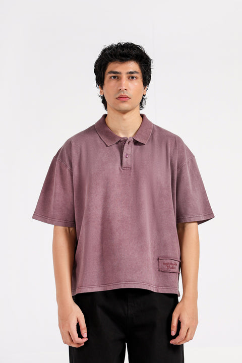 BOXY FIT WASHED EFFECT POLO