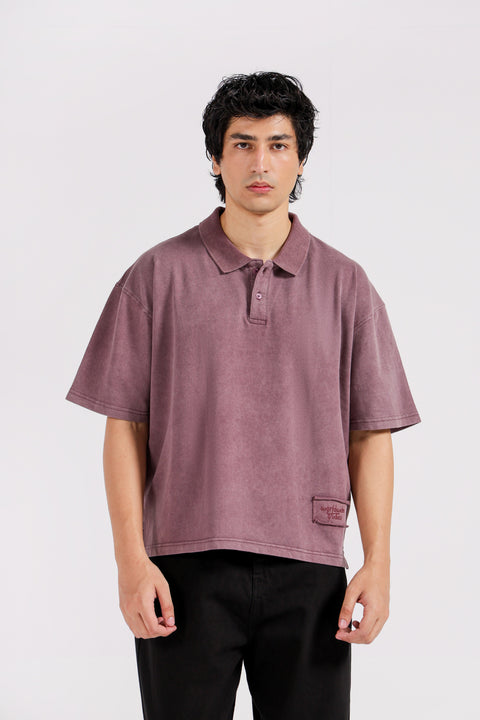 BOXY FIT WASHED EFFECT POLO