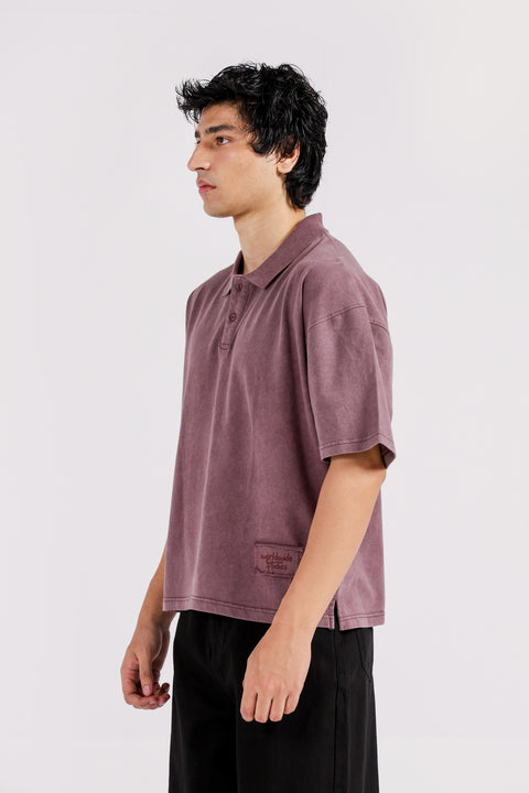 BOXY FIT WASHED EFFECT POLO