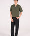 BOXY FIT JOHNNY COLLAR TEXTURED POLO