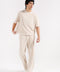 BOXY FIT TEXTURED EMBROIDERED TEE