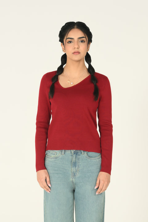 ASSYMETRICAL KNIT TOP