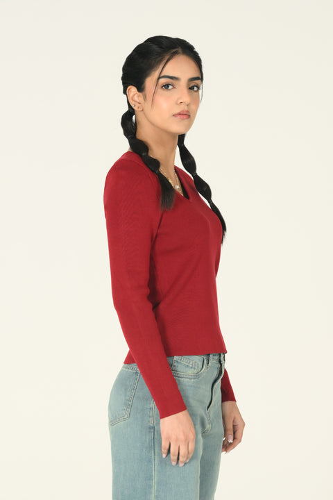 ASSYMETRICAL KNIT TOP