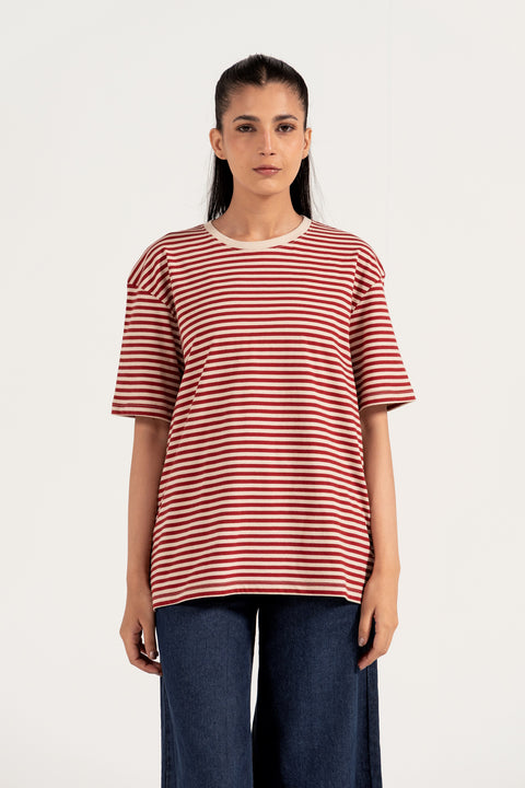 STRIPED OVERSIZED TEE