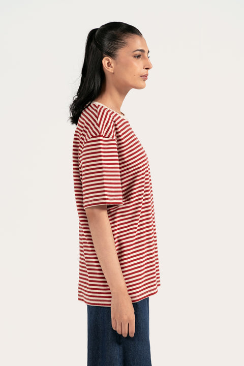 STRIPED OVERSIZED TEE