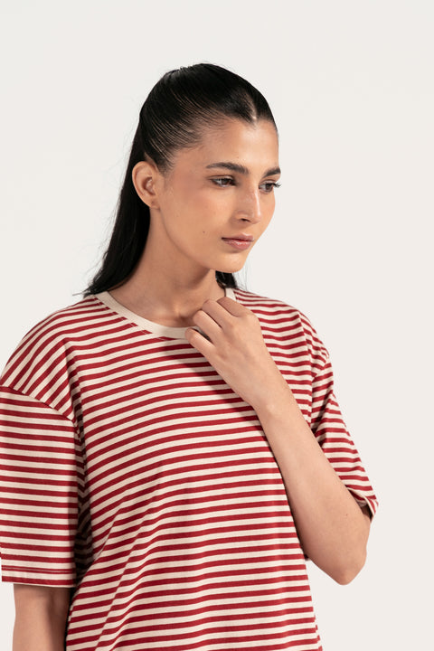 STRIPED OVERSIZED TEE