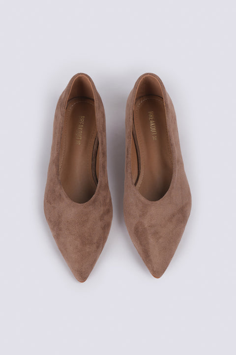 POINTED SUEDE HEELS