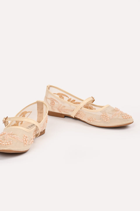 EMBELLISHED MESH MULES