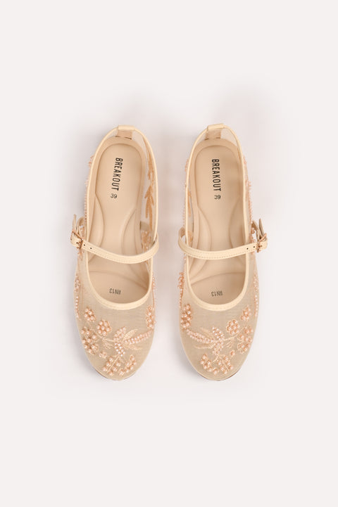 EMBELLISHED MESH MULES