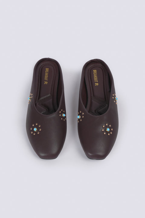 STUDDED BALLET FLATS
