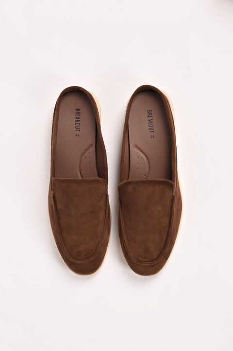 SUEDE MULE LOAFERS