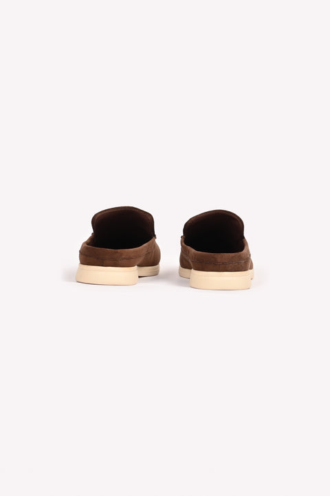 SUEDE MULE LOAFERS