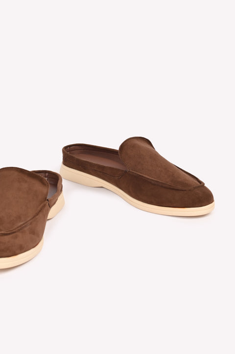 SUEDE MULE LOAFERS