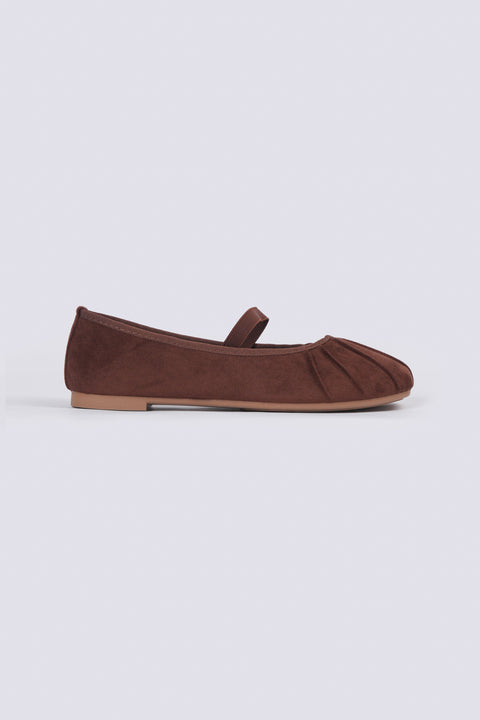 PLEATED SUEDE PUMPS