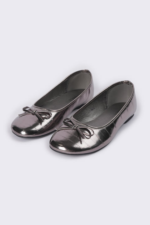 METALLIC BALLET FLATS