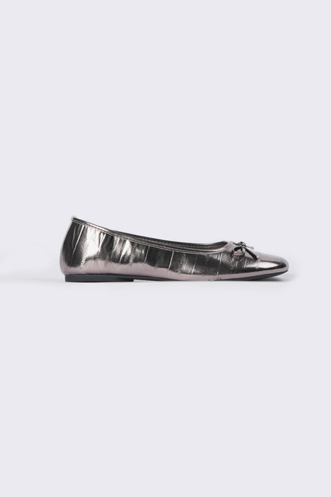 METALLIC BALLET FLATS