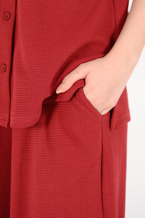 MEGA WIDE LEG TROUSERS WITH SIDE SLIT