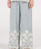 EMBROIDERED WIDE LEG TROUSERS