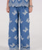EMBROIDERED WIDE LEG TROUSERS