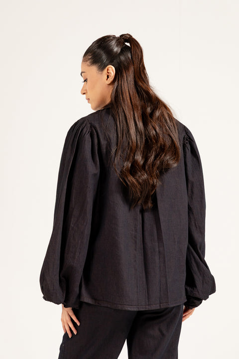 OVERSIZED TOP WITH BALLOON SLEEVES