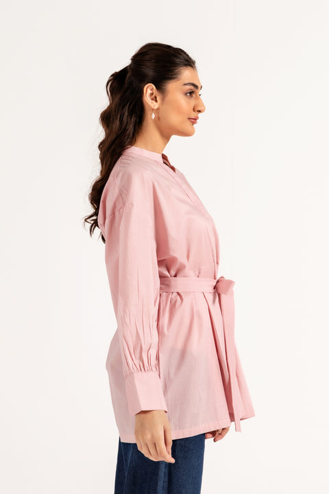 PLEATED PEPLUM TOP