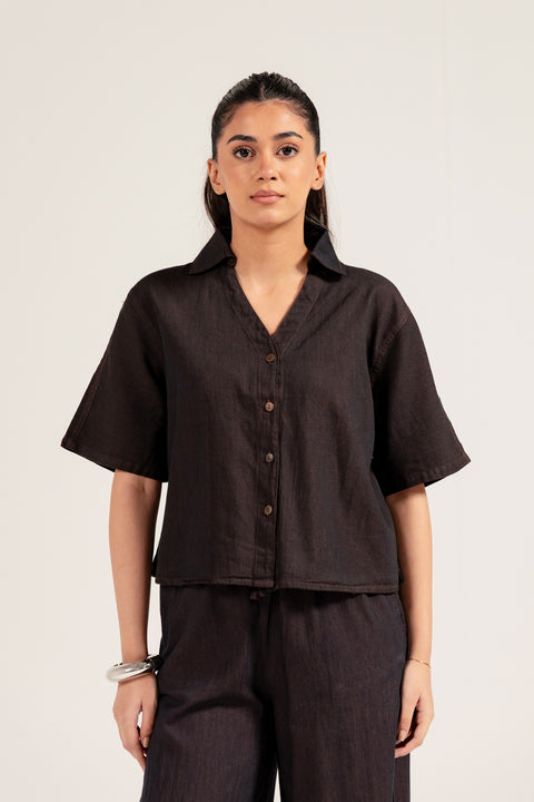 CROPPED TOP WITH RUCHED DETAIL