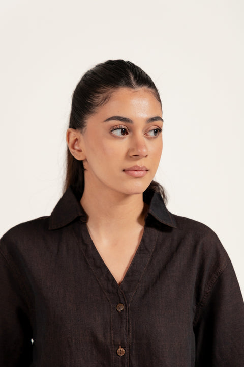 CROPPED TOP WITH RUCHED DETAIL
