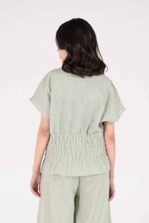 RUCHED KIMONO TOP