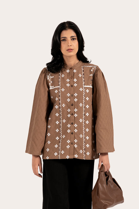 EMBROIDERED BUTTON-DOWN SHIRT