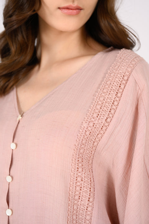 EMBROIDERED KIMONO TOP