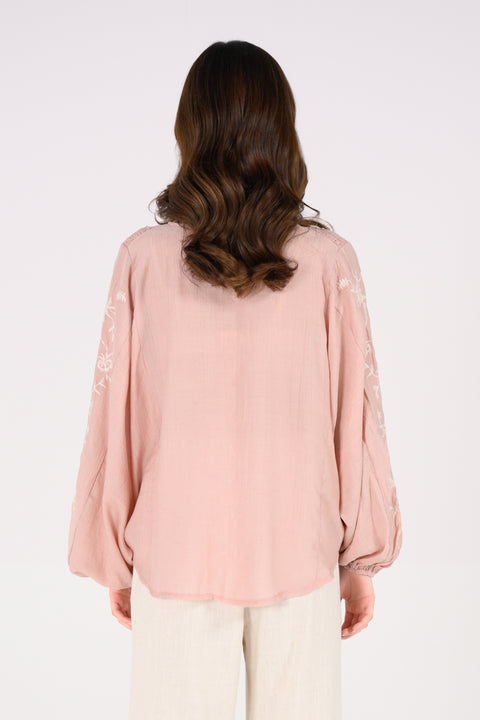 EMBROIDERED KIMONO TOP