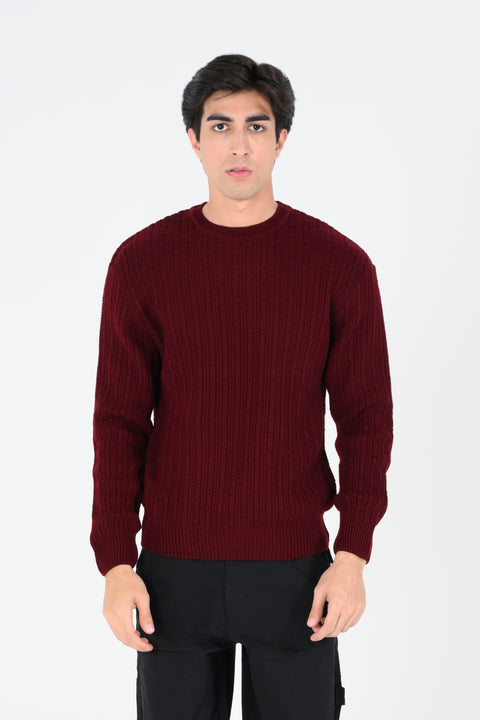 RELAXED FIT CREW NECK SWEATER