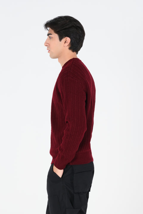 RELAXED FIT CREW NECK SWEATER